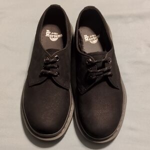 Dr. Martens Black Suede/Grey Sole 1461 Oxfords